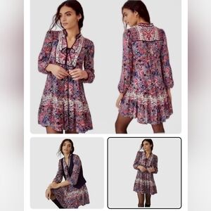 Anthropologie Splice Tunic Cottage Cabin Dress  Size M